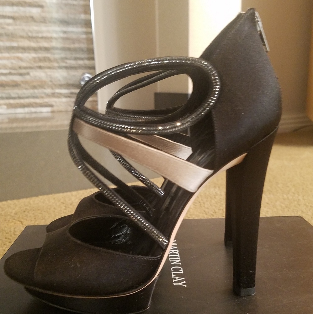 Martin Clay satin heels